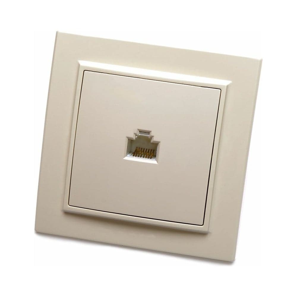 Компьютерная розетка STEKKER 1-местная RJ-45, серия Эрна, слоновая кость, PST00-9007-02 39233