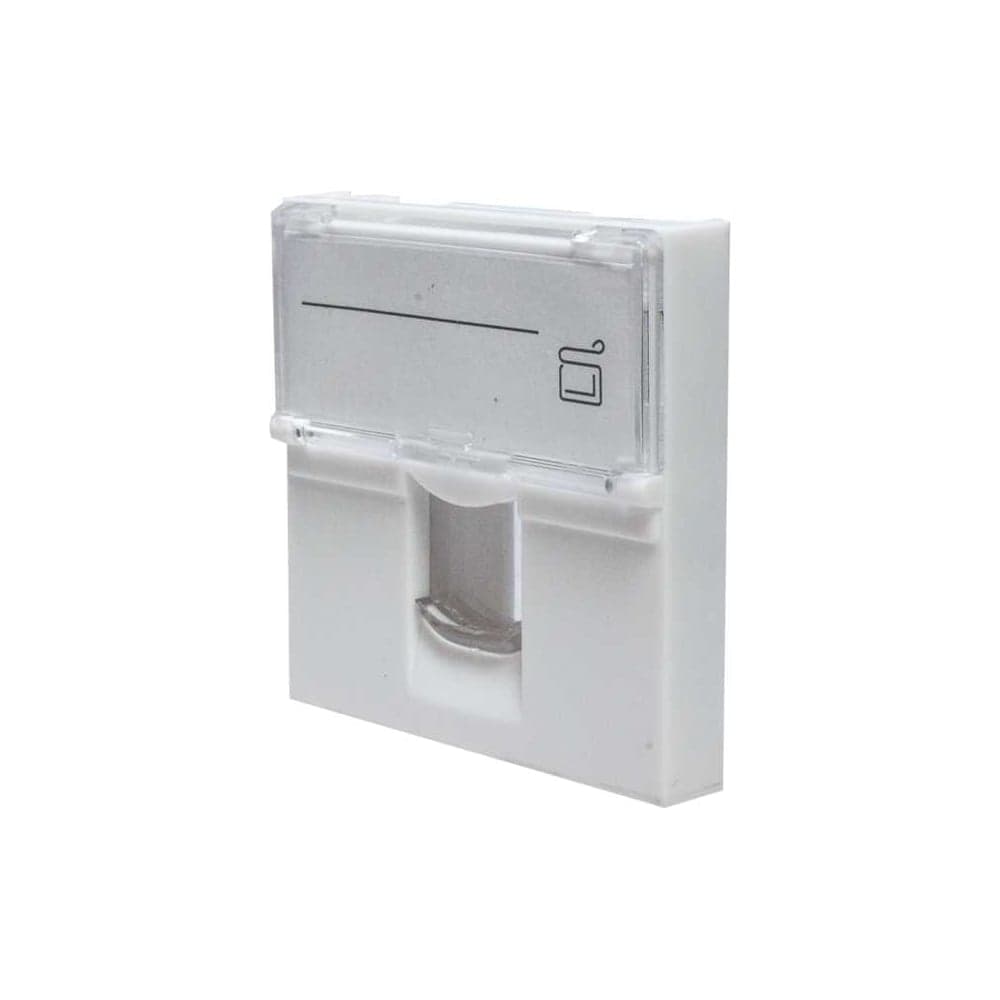 Лицевая панель SUPRLAN 1 порт (45x45, Keystone, шторка, откидное маркировочное окно) (DIY) 10-0301-1