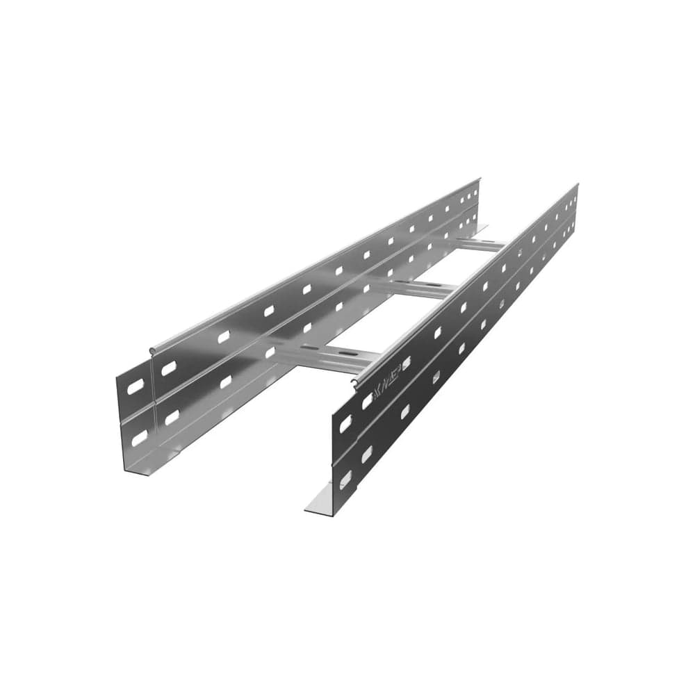 Лестничный лоток CABLIDERTRAYS замковый, с боковой перфорацией, оцинкованный НЛЗ-150х100-1,2-3000
