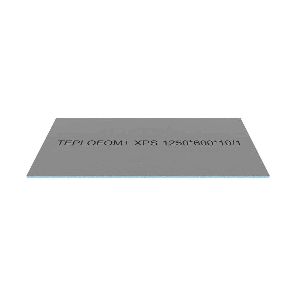 Теплоизоляционная панель Teplofom+ 1250x600x10мм односторонний упаковка 4 шт. 4/10/1