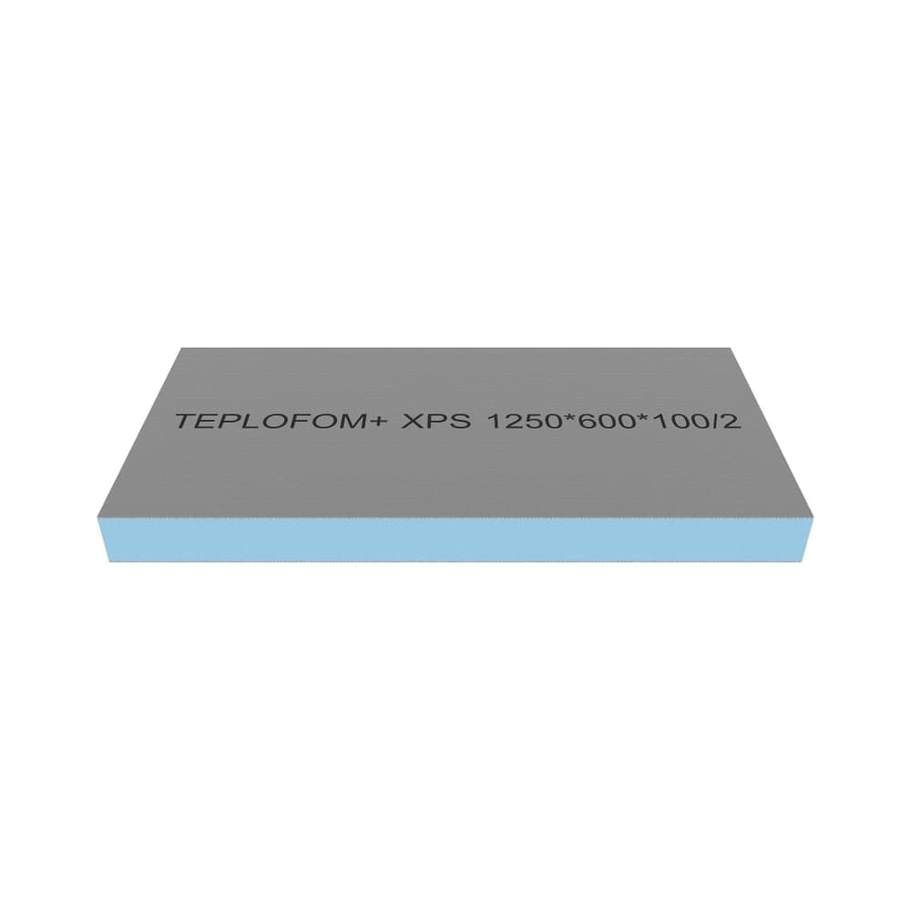 Теплоизоляционная панель Teplofom+ 1250x600x100 мм, двухсторонний слой, упаковка 4 шт. 4/100/2