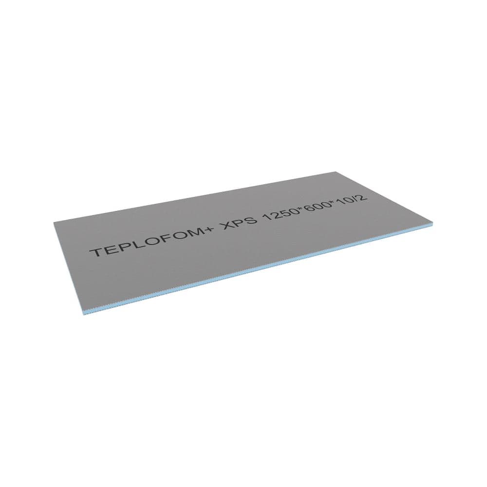 Теплоизоляционная панель Teplofom+ 1250x600x10 мм, двухсторонний слой, упаковка 4 шт. 4/10/2