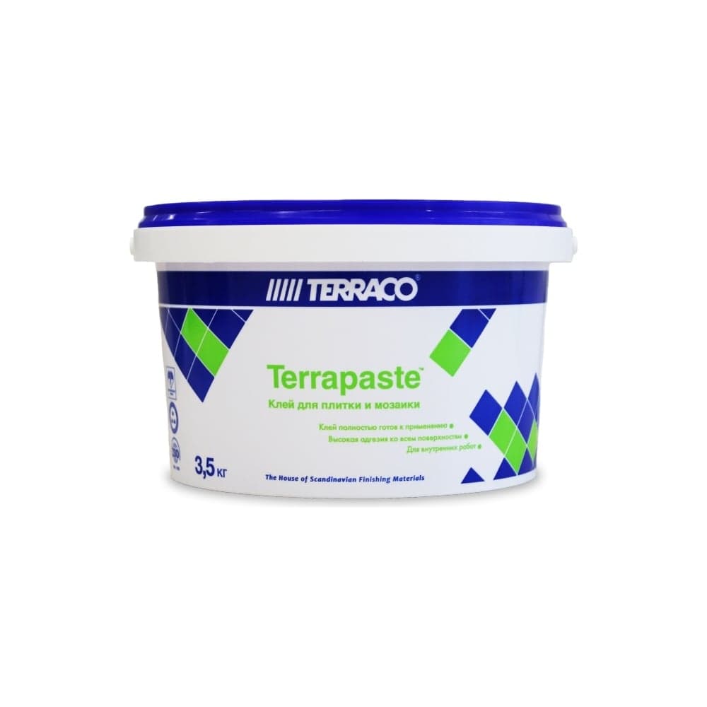 Клей для плитки на акриловой основе TERRACO ТЕРРАПАСТE класс C0, 3.5 кг 6511035
