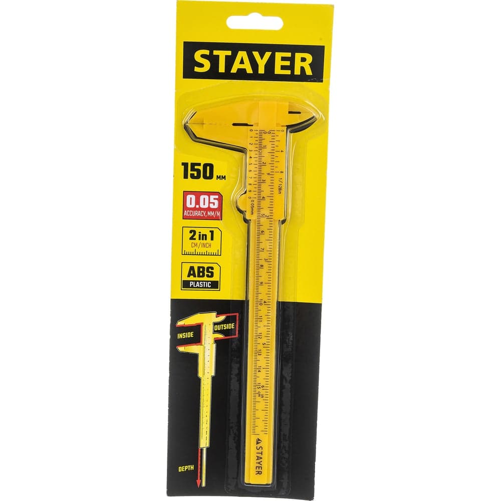 Штангенциркуль Stayer STANDARD пластмассовый, 150 мм 3440_z02
