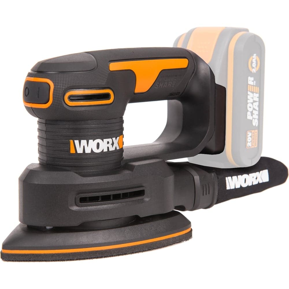 Виброшлифмашина аккумуляторная WORX 20 В, без АКБ и ЗУ WX822.9