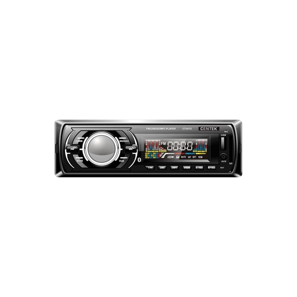 Автомагнитола Centek 4х50 Вт, Bluetooth, SD, MMC, USB, MP3, цветной LED CT-8112