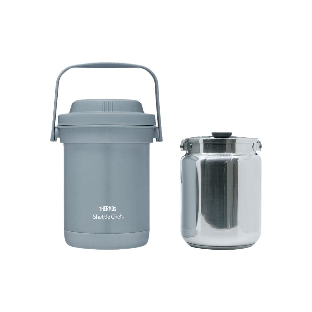 Термос THERMOS тм TCRA-1801-NEBL из нержавеющей стали, с емкостью для еды, 1.8 л 563347