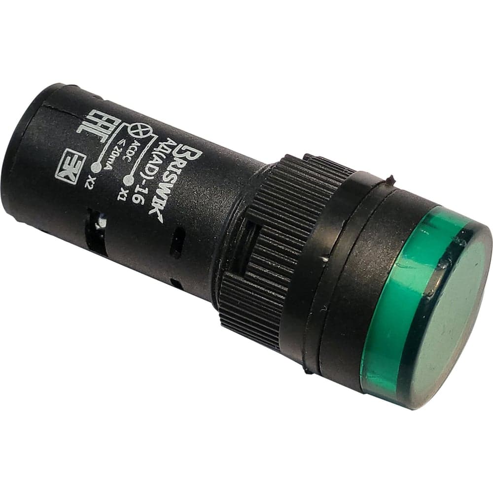 Индикатор светодиодный Briswik АД(AD)-16 зеленый 220В AC/DC IP65 16AC/DC220V-g.BR