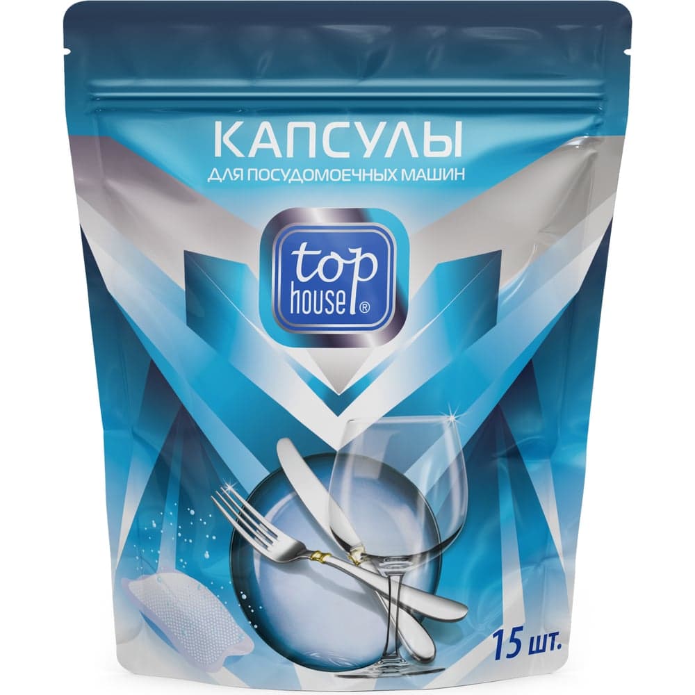 Капсулы для посудомоечных машин TOP HOUSE 15 шт. 180667