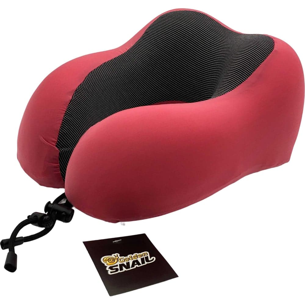 Подушка шейная для путешествий с эффектом памяти Golden Snail GS 0458-4 розовый