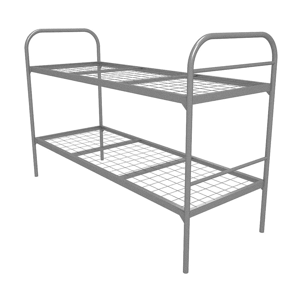 Двухъярусная металлическая кровать Sebmet 800x1900, сетка 100x100, 2 перемычки (Б+2) К2-80190-10050-2П