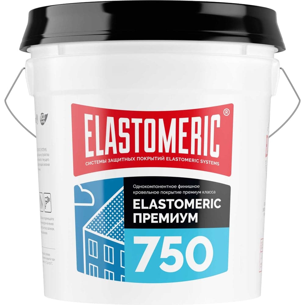 Покрытие акриловое Elastomeric Systems финишный слой, защита от УФ, 20 кг. Elastomeric-750 Premium 750_20kg