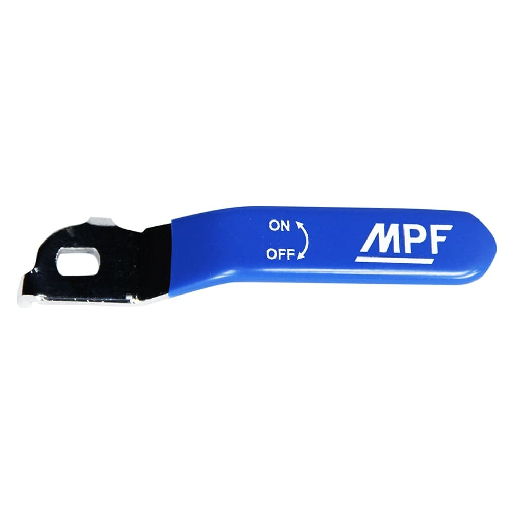 Ручка для шарового крана MPF длинная, усиленная, для крана, 1/2" - 3/4", прорезиненная СИНЯЯ, MP-У ИС.131177