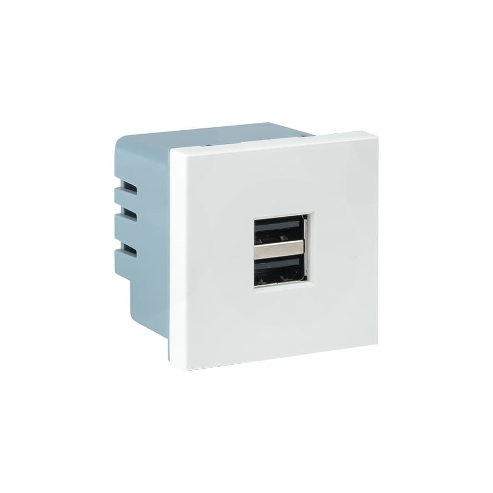 Розетка USB EKF сила тока 2.1А без индикатора E2MR2-20USB-10