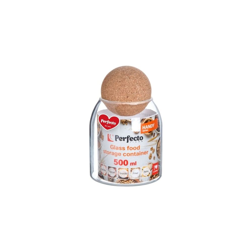 Стеклянная банка для сыпучих продуктов PERFECTO LINEA 500 мл, серия Handy 34-100500
