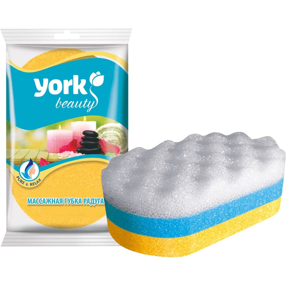 Губка для тела YORK Радуга 011060