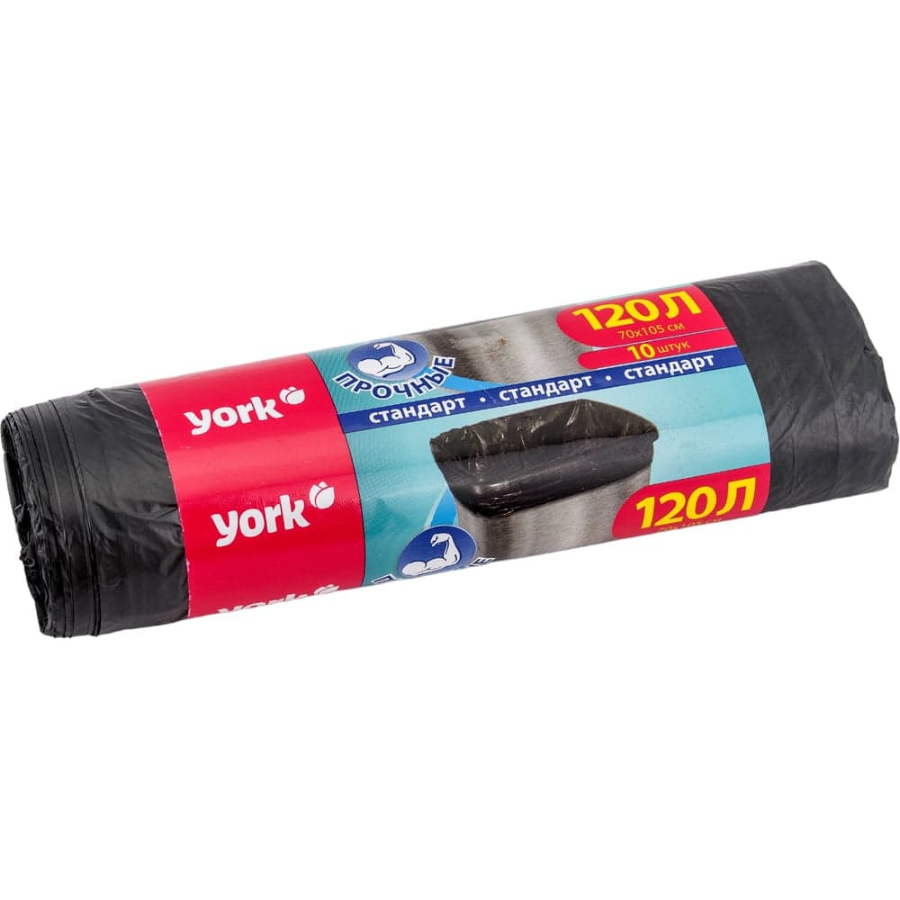 Мешки для мусора (10 шт; 120 л; 8 мкм) YORK 902150