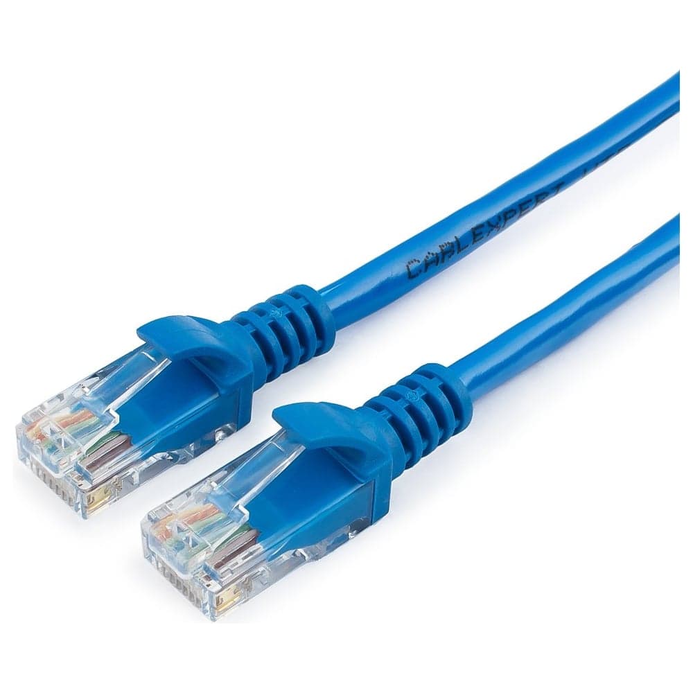 Патч-корд Cablexpert UTP, категория 5e, 0.25м, литой, многожильный, синий PP12-0.25M/B