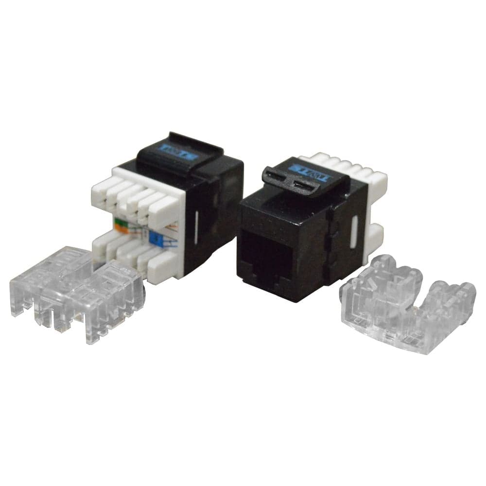Модуль Keystone RJ45, кат.6, UTP, 180 градусов, черный, TWT-OK45UTP180/6-BK