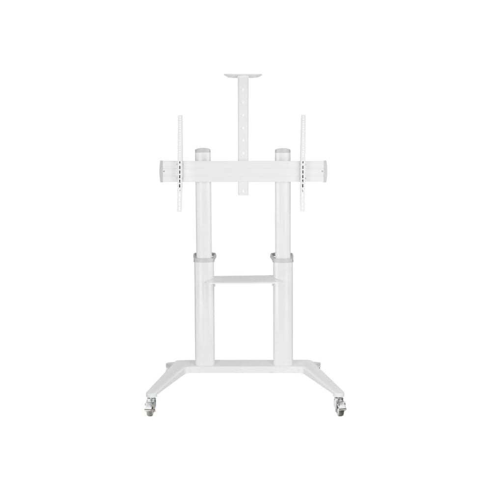 Стойка мобильная для ТВ Digis DSM-P7106C 55"-100" до 140 кг, VESA до 1000x600мм, алюминий, белая, наклон -10/+5, регулировка высоты ТВ и полок для камеры и источников 0 61096