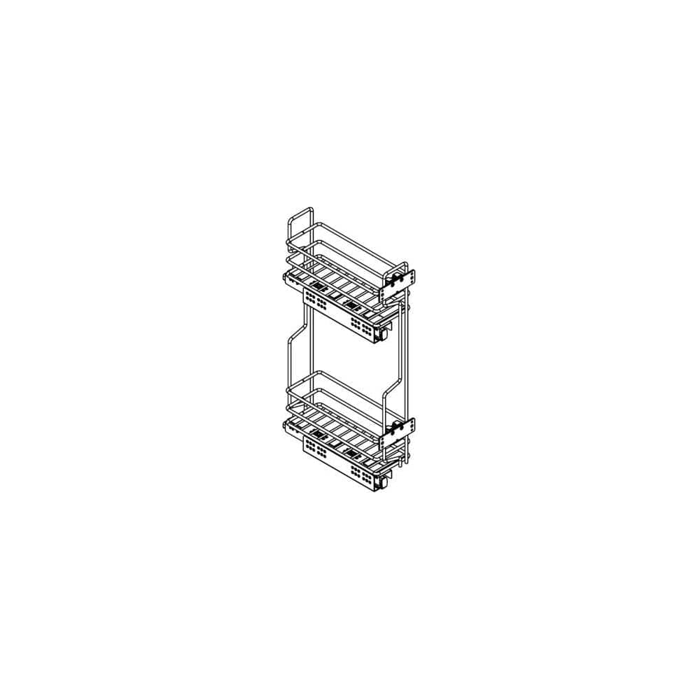 Сетка INOXA Quadro в базу 150 выдвижная с доводчиком, отделка орион серый 10L02/15-28PAR