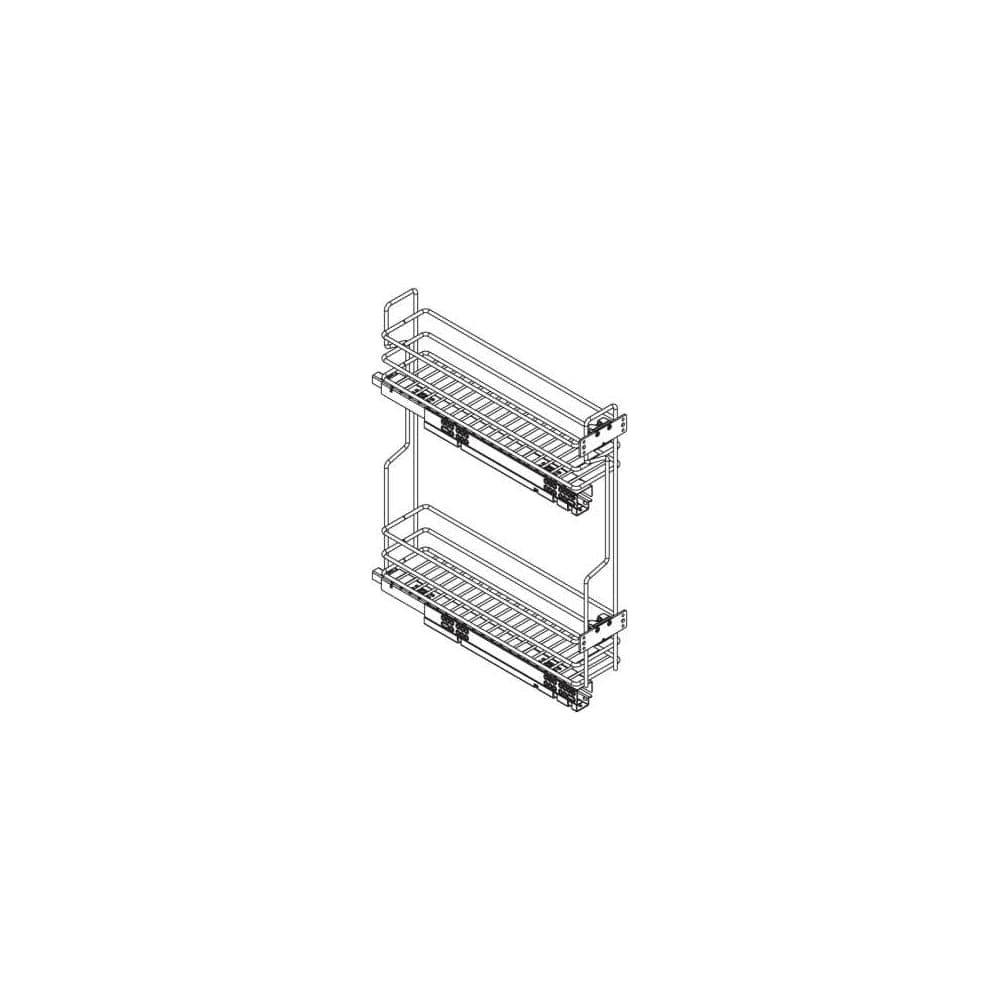 Сетка INOXA Quadro в базу 150 выдвижная с доводчиком, отделка орион серый 10L02/15-45PAR