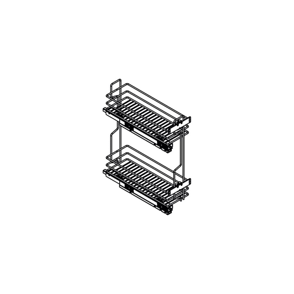 Сетка INOXA Quadro в базу 200 выдвижная с доводчиком, отделка хром 10L02/20-45PCR