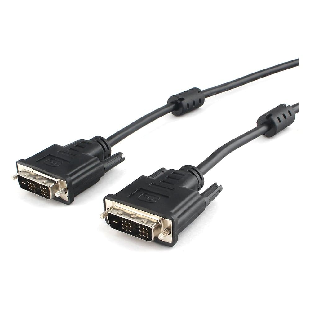 Кабель Cablexpert DVI-D single link 19M/19M экран, феррит.кольца, CCS, 3м, черный, пакет CC-DVIL-BK-10
