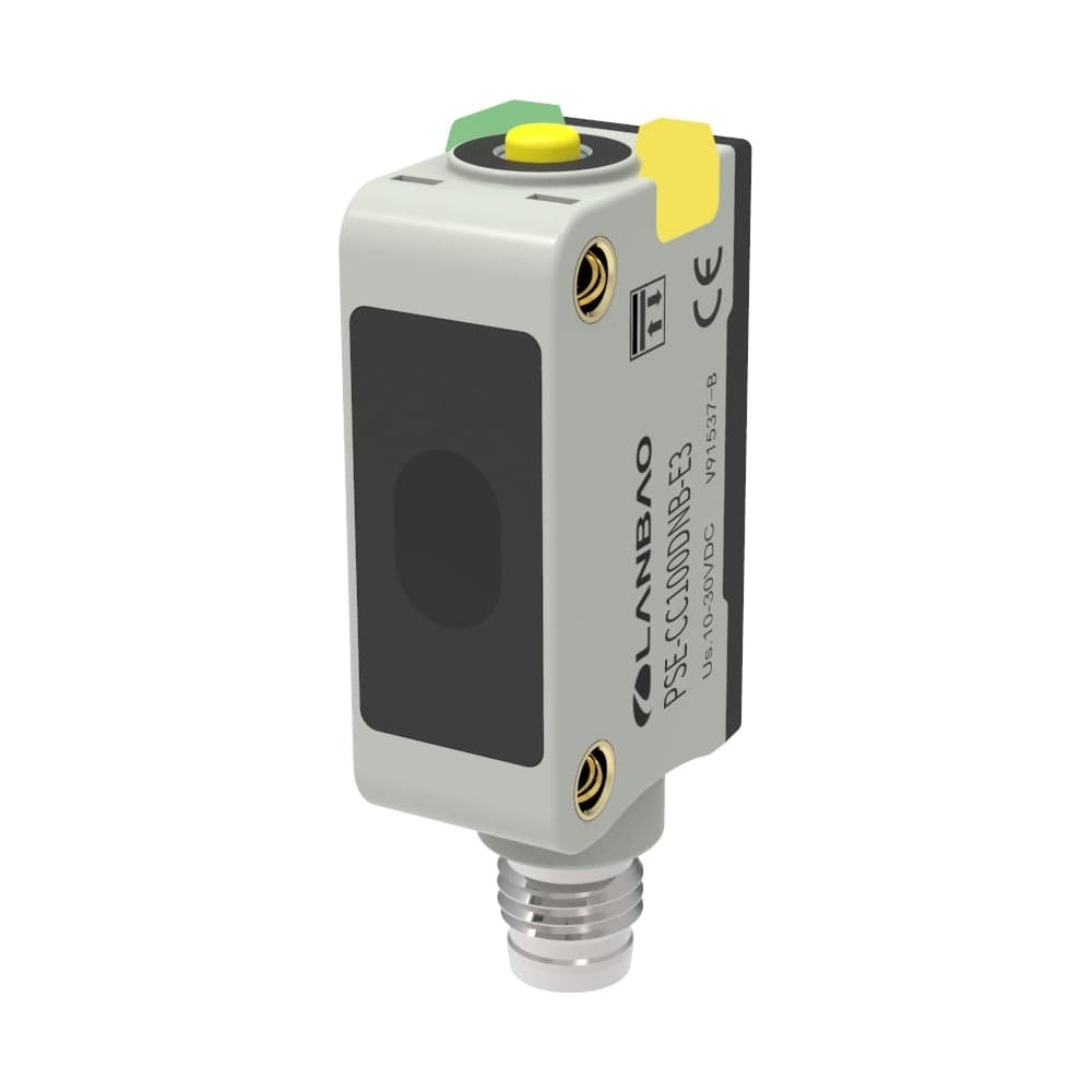 Оптический датчик диффузный Lanbao PSE-CM3DPB-E3, Sn=3000 мм, PNP NO10...30DC, Разъем на кабеле М8, 07-00040012