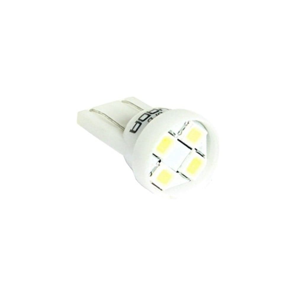 Светодиод Nord-Yada T10 4SMDx1chip (size3528) W5W (W2,1x9,5d) 0.36W 12 V 24 lm белый (2 шт в 1 упаковке) 902651