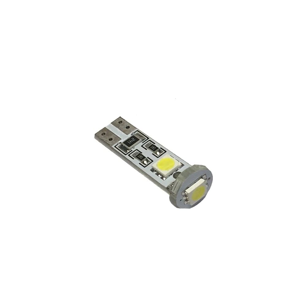 Светодиод Nord-Yada T10 BM 3SMD (size 5050) W5W (W2,1x9,5d) 12V белый 30lm 1.6W (с резистором) (2 шт в 1 упаковке) 902703