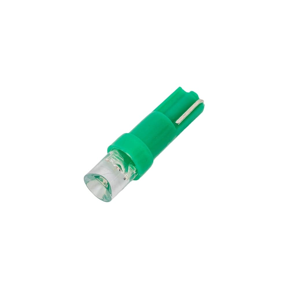 Светодиод Nord-Yada T5-01 (1LED) 12V W1,2W Base:W2,0x4,6d 0.13W 1.8lm конус зеленый (2 шт в 1 упаковке) 900279