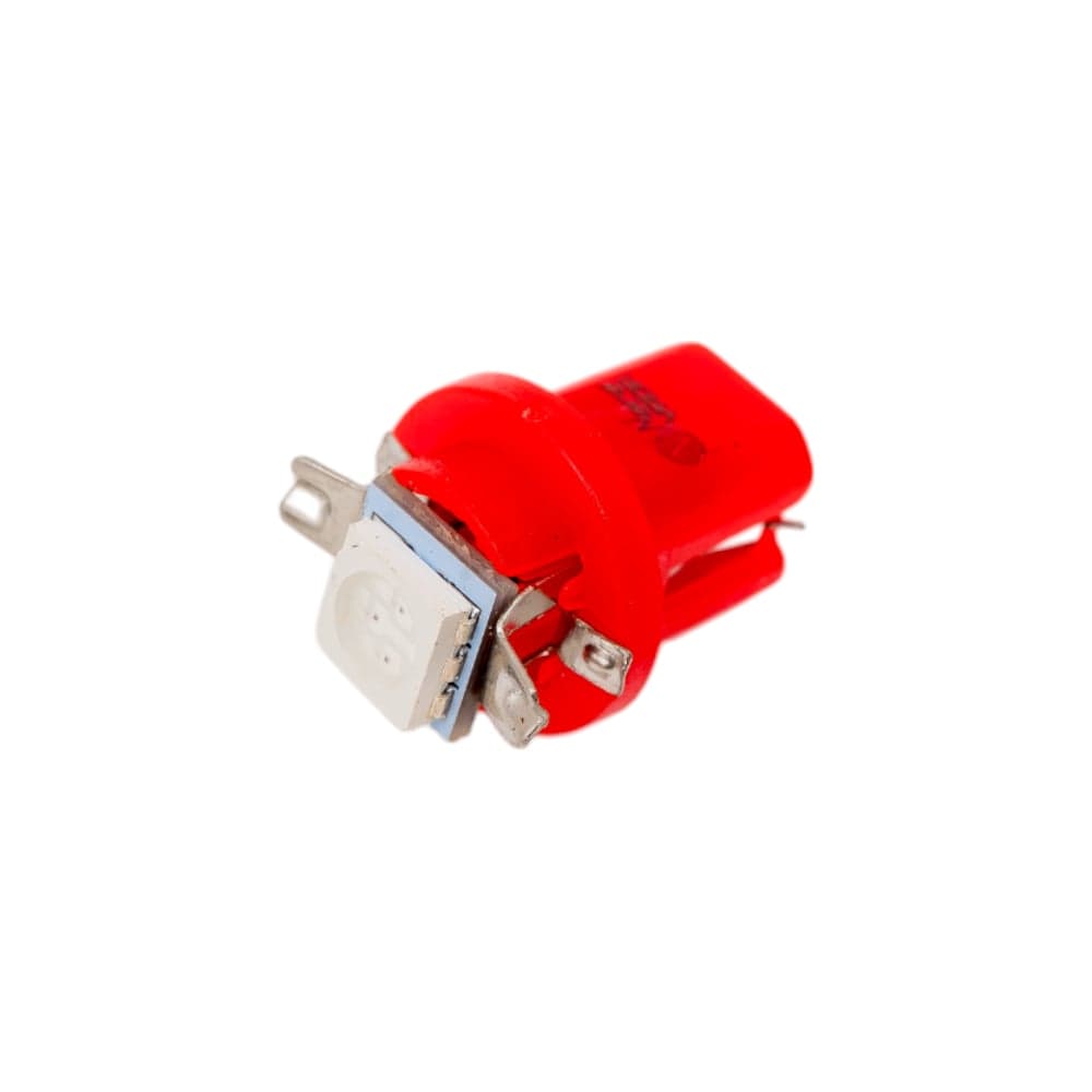 Светодиод Nord-Yada T5 B8,5d-02 (1SMD) 12V W1.2W Base: B8.5d 0.1W 0.8 lm красный (2 шт в 1 упаковке) 901986
