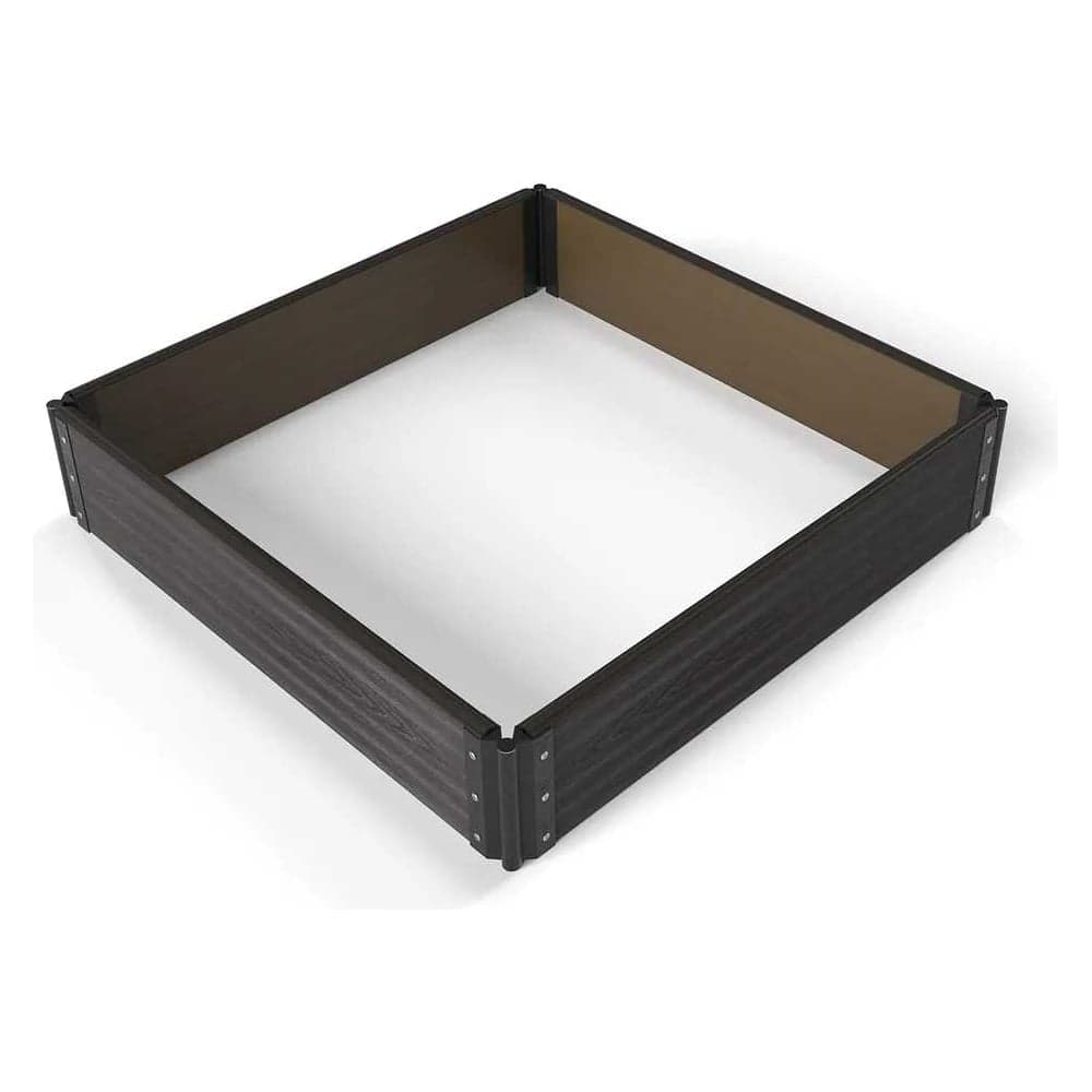 Готовый комплект грядки из ДПК Еврогрядка 1000x1000x225-3D, цвет венге GEG4-225-3D