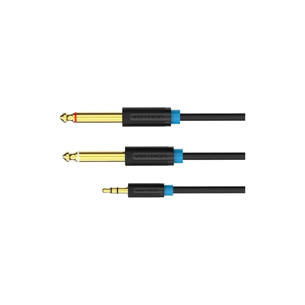 Кабель аудио VENTION Jack 3,5 mm M/2Jack 6,5 mm M - 1 м BACBF
