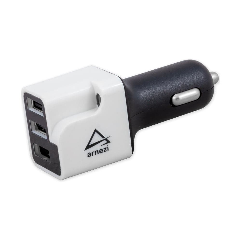 Автомобильный адаптер ARNEZI 3USB 5В 4.8А в прикуриватель Белый/Черный A0603012