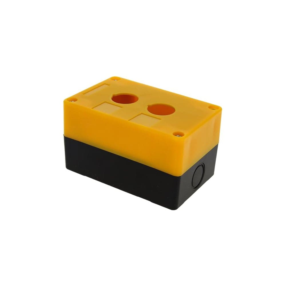 Пластиковый корпус EKF КП102, 2 кнопки, желтый cpb-102-o