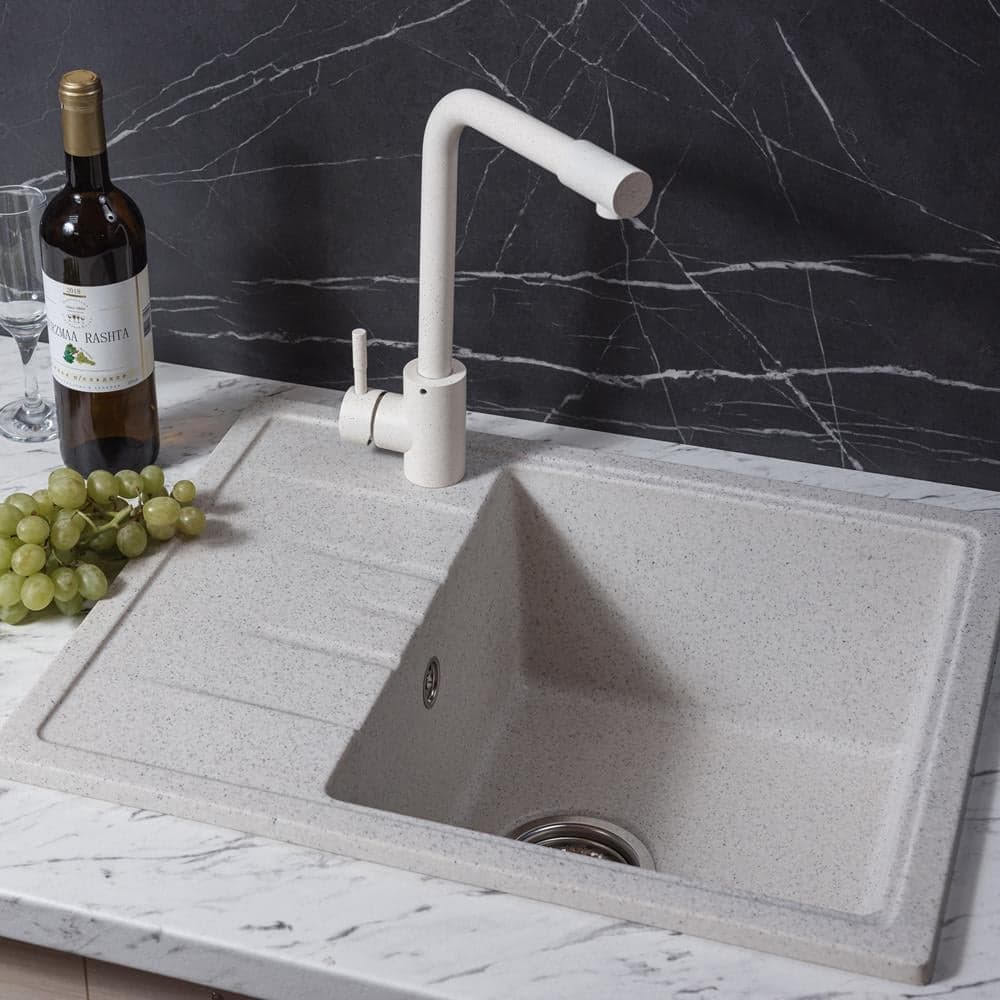 Кухонная мойка Reflexion home Plato c крылом, 570x460 мм, олово RX1457TN