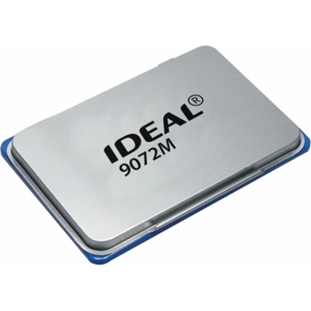 Штемпельная подушка ОФИСМАГ TRODAT IDEAL 9072Мс, 110x70 мм, металлический корпус, синяя 229576