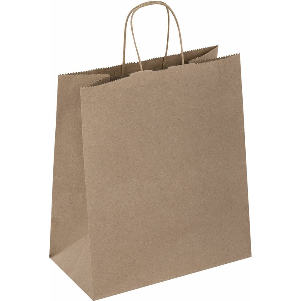 Бумажный крафт пакет LAIMA 22x12x25 см, 50 шт., крученые ручки, плот. 90 г/м2, ECO CRAFT 609684