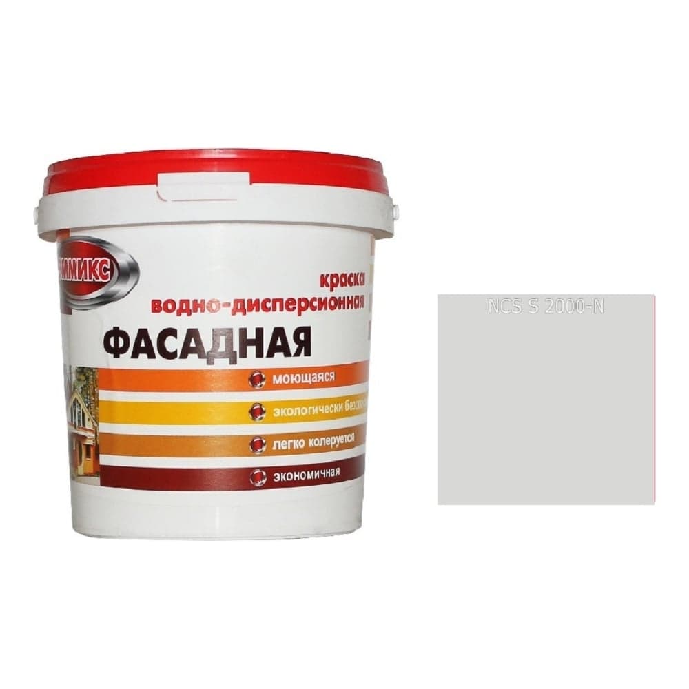 Краска Эммикс ВД для наружных работ моющаяся S 2000 N (вед 0.9 л/1.4 кг) 4690417120253