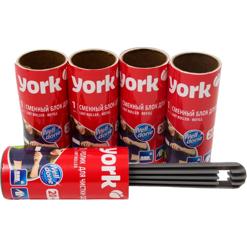 Ролик-щетка YORK +4 сменных блока набор 068020