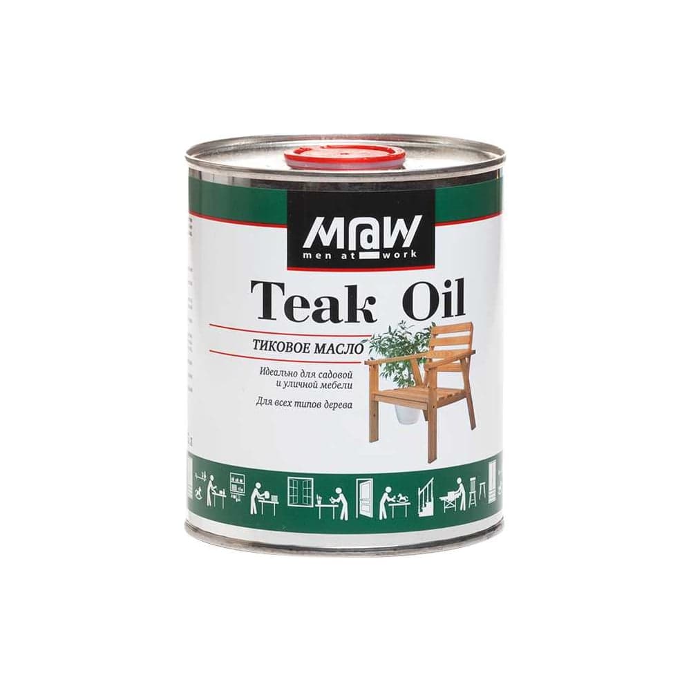 Тиковое масло Men at Work TEAK OIL 0,75 л v80085