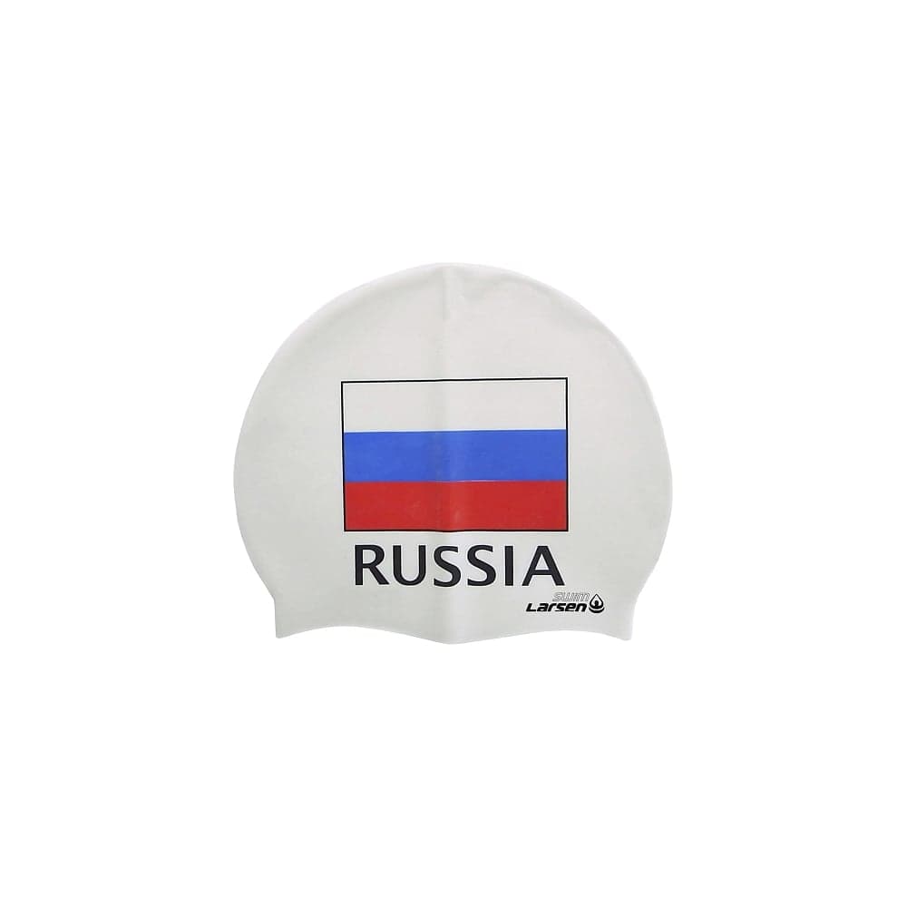 Шапочка плавательная Larsen Russia, силикон, белый 4690222120127