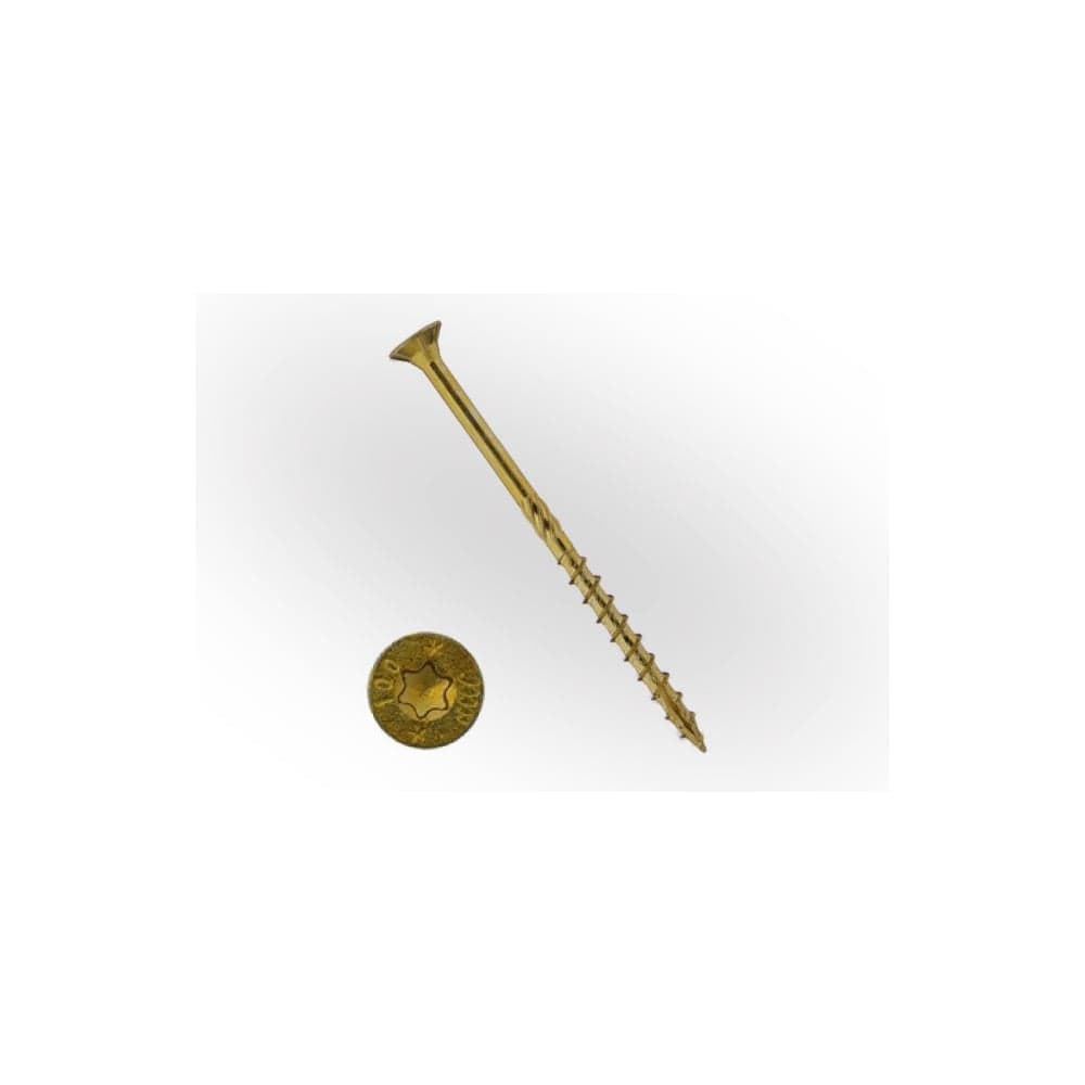 Саморез конструкционный ЖЕСТЬ потайн., Torx, желтый цинк, 8x180 мм, 2 шт., европодвес УТ-00007129