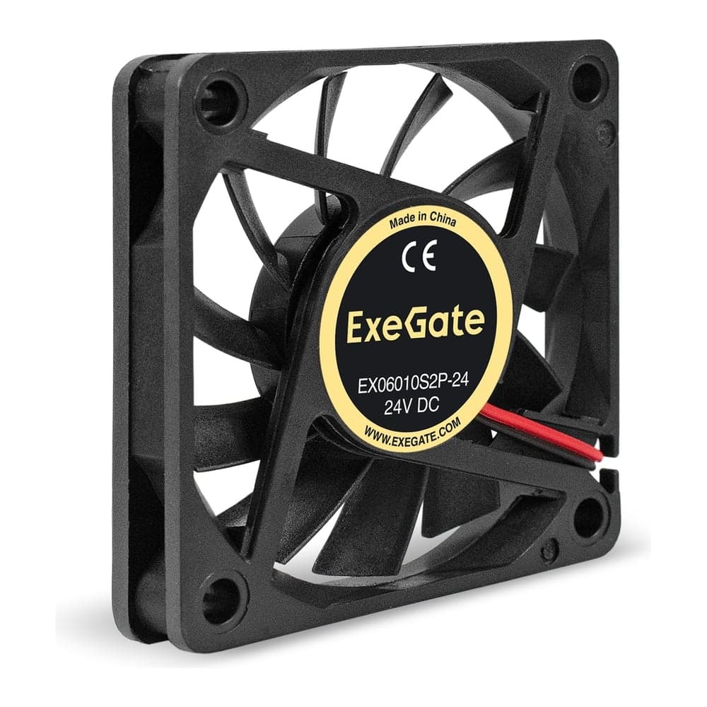 Вентилятор ExeGate 24В DC EX06010S2P-24 60x60x10 мм, Sleeve bearing подшипник скольжения , 2pin, 3000RPM, 24.1dBA 295203