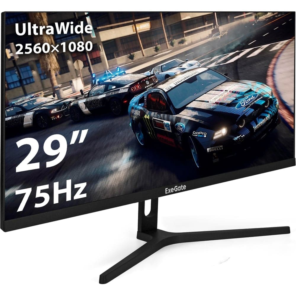 Монитор безрамочный ExeGate с аудио выходом 29" SmartView ES1500 IPS LED Grade A+, 2K, 2560x1080 75Гц WFHD , 21:9, 300cd/m2, 1000:1, 178/178, 1ms, HDMI, Di 297302