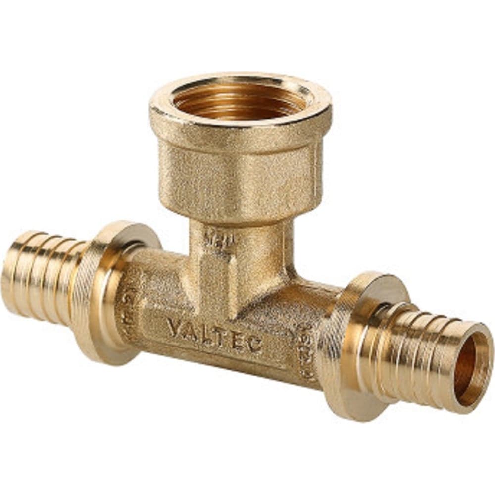 Надвижной тройник VALTEC с переходом на внутреннюю резьбу, 16х2.2-1/2-16х2.2 VTm.432.BG.160416