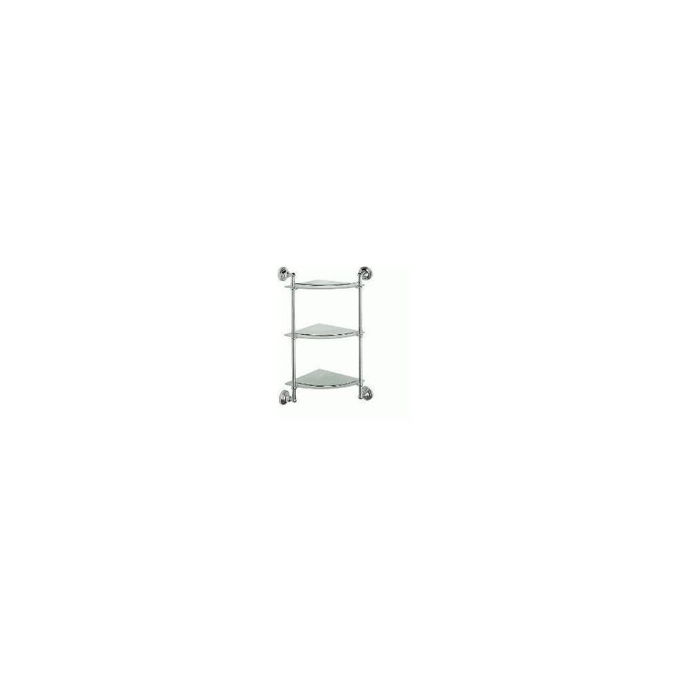 Угловая полка LEDEME 25x25 см, 3-ярусная, стекло L1407-3 896411
