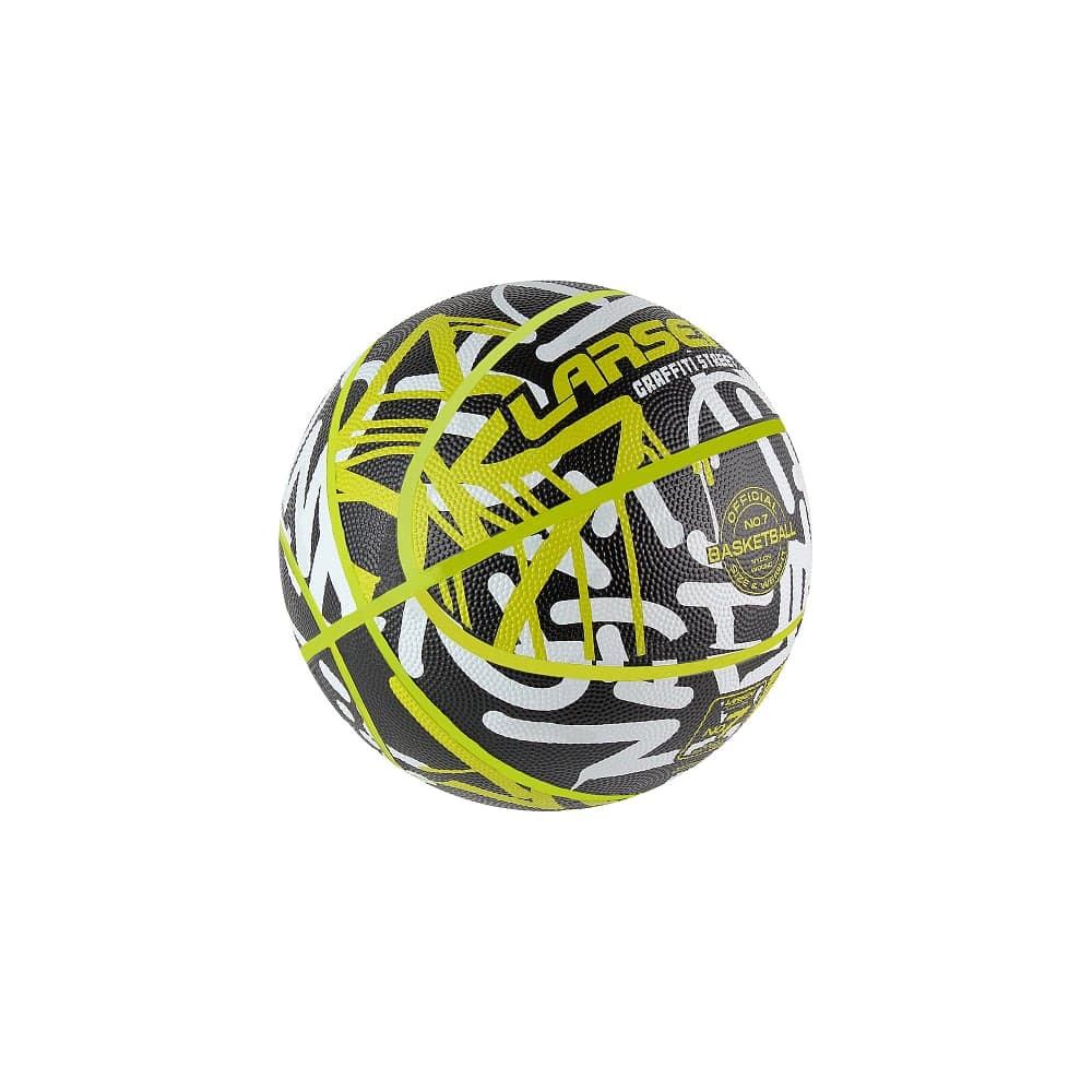Мяч баскетбольный Larsen RB7 Graffiti Street Black/White/Lime 4690222183726